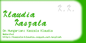 klaudia kaszala business card